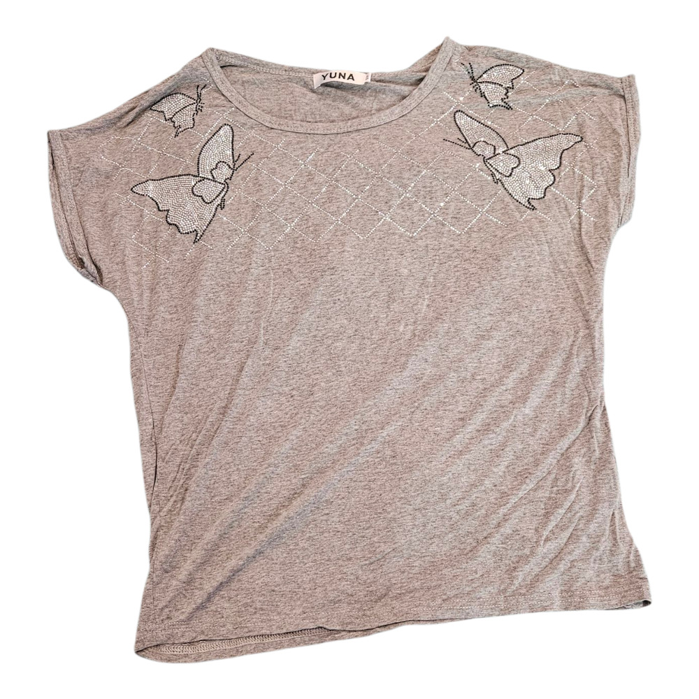 Yuna Small Gray Sleeveless Shirt